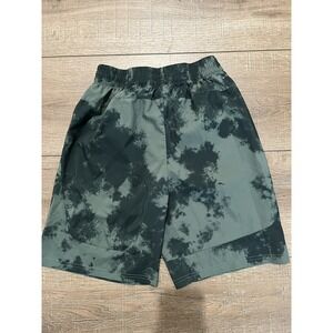 Adidas Board Shorts Green Print Pull On Swimsuit Boys Sz Large 14/16